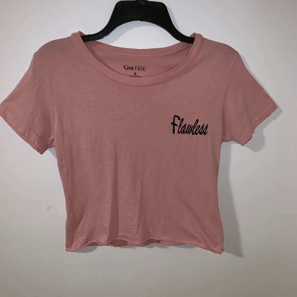 Blush pink cropped shirt